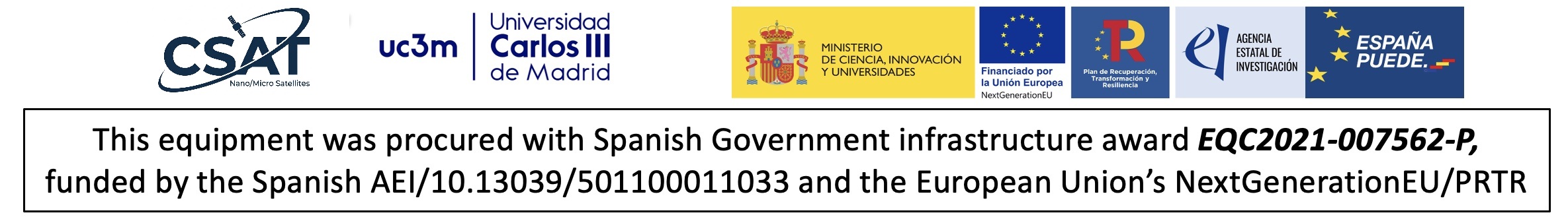 This equipment was procured with Spanish Government infrastructure award EQC2021-007562-P, funded by the Spanish AEI/10.13039/501100011033 and the European Union's NextGenerationEU/PRTR